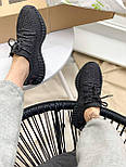 Чоловічі кросівки Adidas Yeezy Boost 350 Black Reflectiv весна-осінь-літо демісезонні. Фото в живу. топ, фото 3