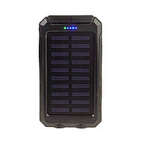 POWER BANK Solar 20000mAh портативный аккумулятор с солнечной батареей и фонариком