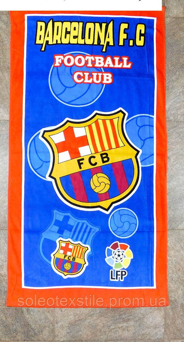 Рушник махровий 100% Cotton “Barcelona F.C”. Beach towel “Barcelona F.C”.