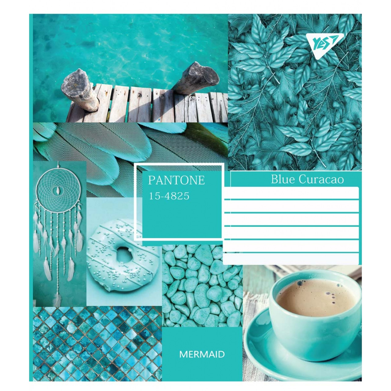 Зошит 36 аркушів у лінію YES Collage Pantone 765016