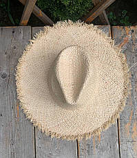 Легка літня жіноча пляжна солом'яний капелюх з бахромою, фото 2