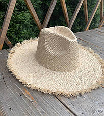 Легка літня жіноча пляжна солом'яний капелюх з бахромою, фото 3