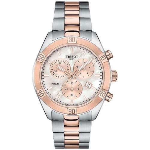 Жіночі Годинники Tissot T101.917.22.151.00 Quartz Bicolor 100m Chronograph