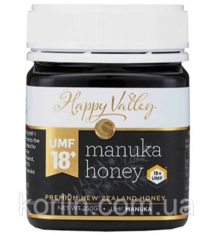 Мед Манука Manuka Honey UMF 18+ (MGO 696 mg/kg) Happy Valley 250 г Новатюнда Доставка з ЄС