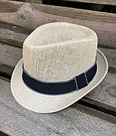 Стильная летняя однотонная мужская шляпа для пляжа размер 56-57
