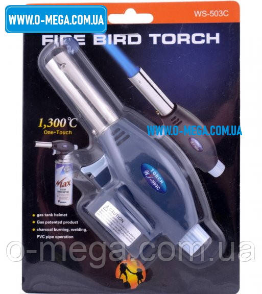 Газовий пальник Torch WS-503C з п'єзорозпалом під цанговий балон