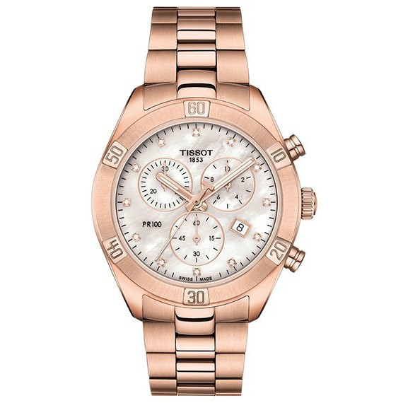 Жіночі Годинники Tissot T101.917.33.116.00 Quartz Gold 100m Chronograph