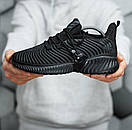 Чоловічі кросівки Adidas Alphabounce Instinct (Адідас Альфабаунс Інстинкт) чорні (чорний колір), фото 2