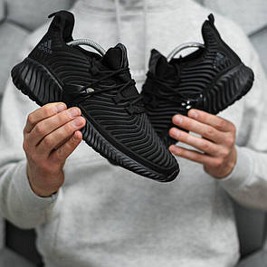 Чоловічі кросівки Adidas Alphabounce Instinct (Адидас Альфабаунс Інстинкт) чорні (чорний колір)