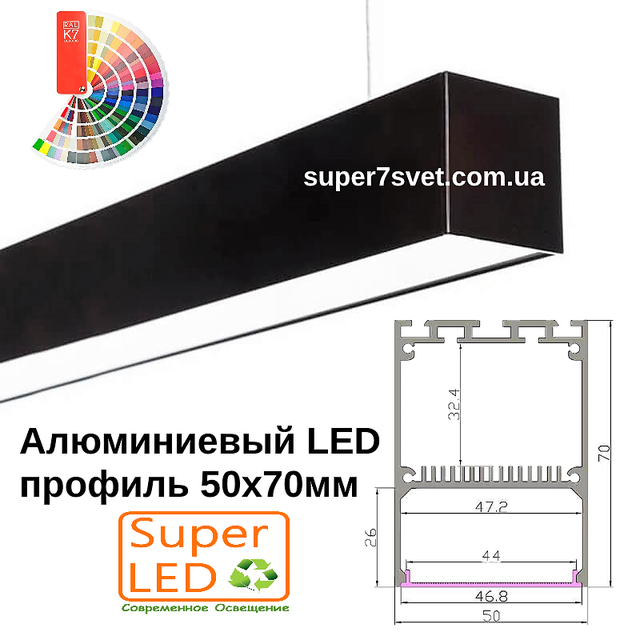 Алюминиевый светильник из LED профиля изготовление