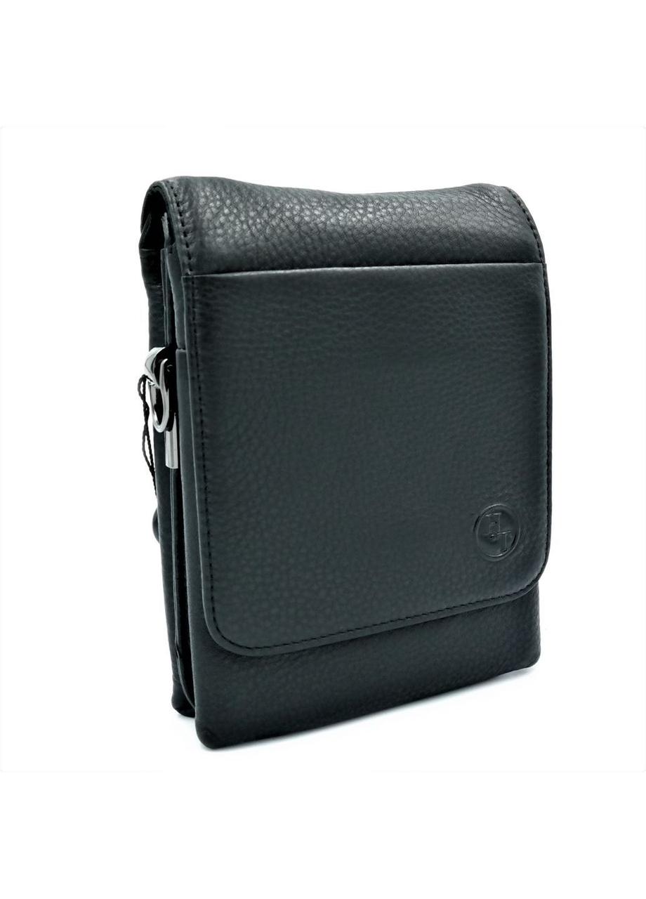 Чоловіча шкіряна сумка H.T.Leather Чорного кольору 5479-12, фото 1