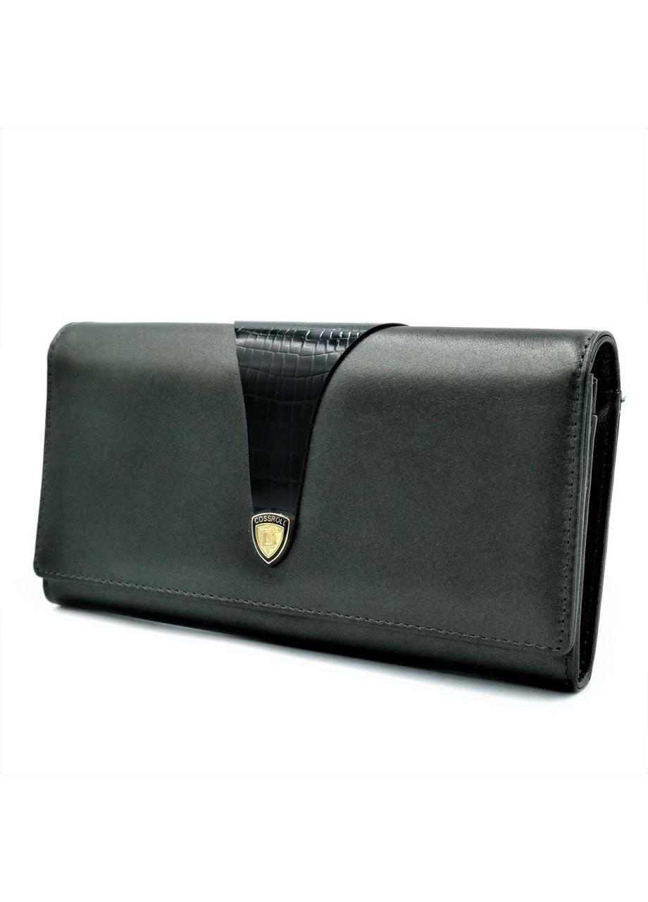 Жіночий шкіряний гаманець Cossroll Чорний new-black-4