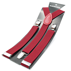 Підтяжки Weatro new-Y0022 Колір темно-червоний