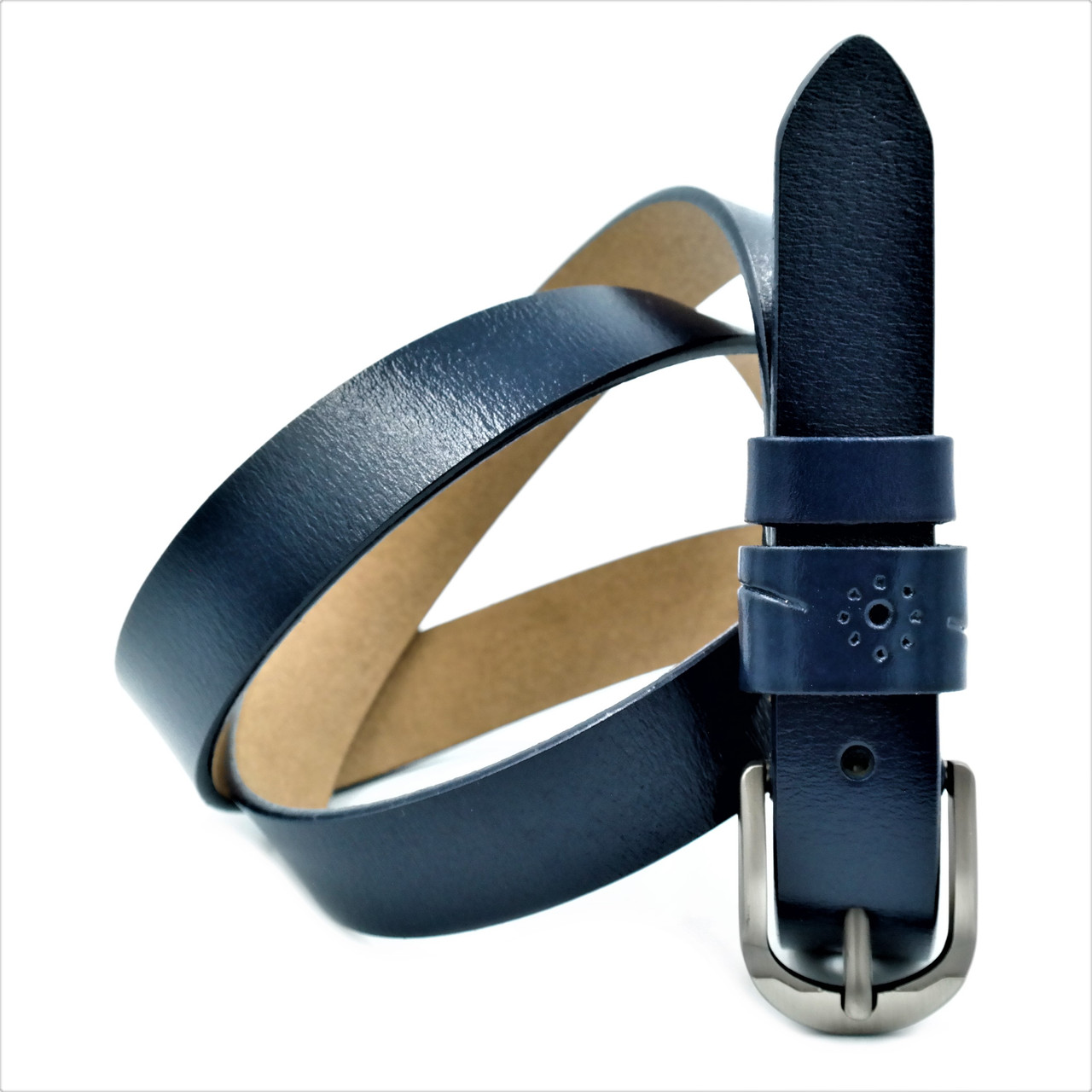 Шкіряний ремінь Weatro nw-zh25k-0111 Синій, фото 1