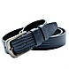 Шкіряний чоловічий ремінь Weatro Темно-синій nw-ua-35k-012, фото 2