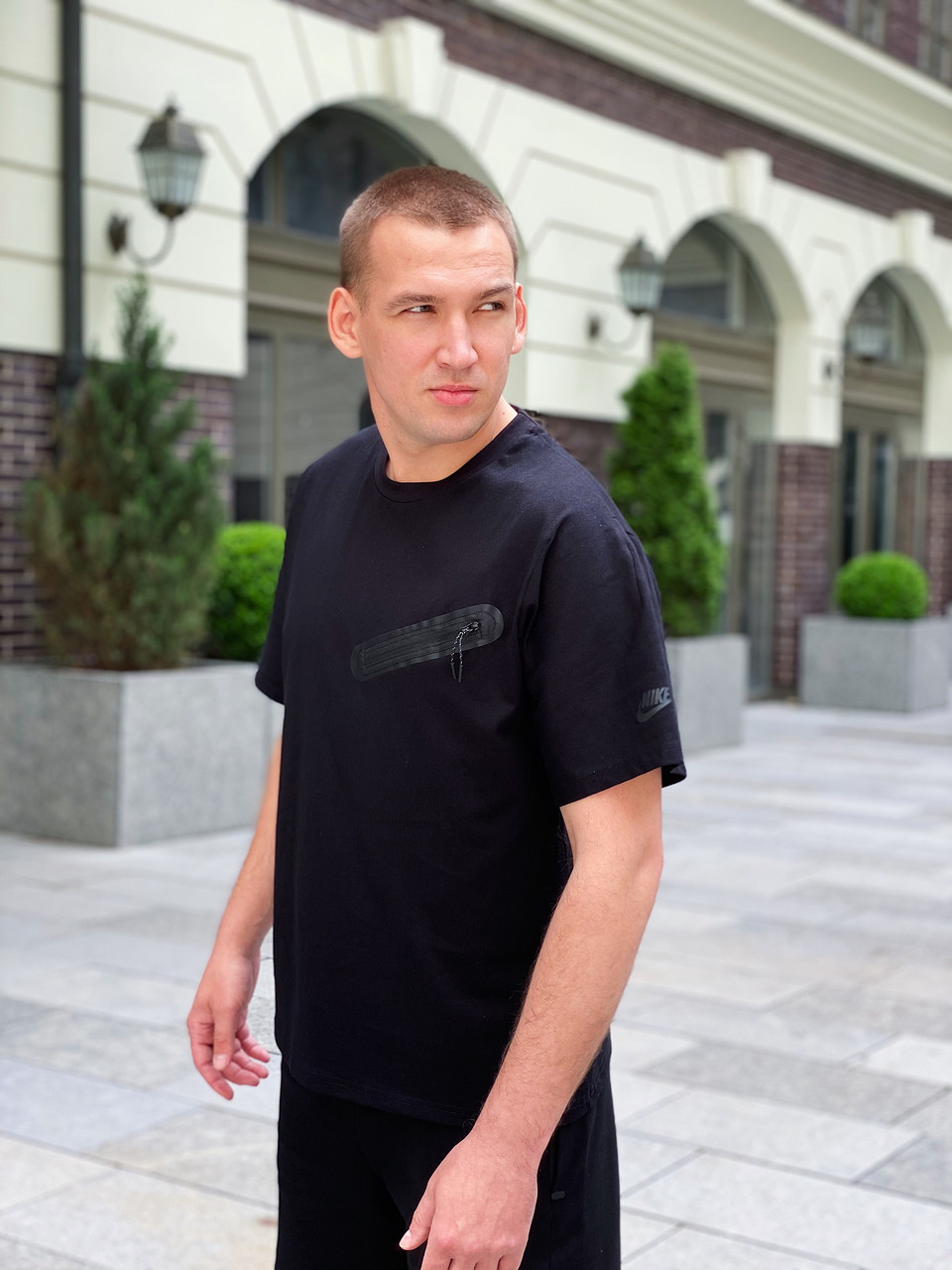 Футболка чоловіча Nike M NSW PE SS Knit Top / DA0797-010 (Розмір:L), фото 1