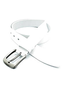 Ремінь чоловічий шкіряний Weatro Білий jns-nw4k-ua-004