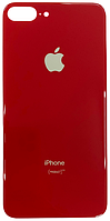 Задняя крышка iPhone 8 Plus красная с большими отверстиями под окна камер оригинал
