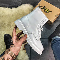 Женские зимние ботинки Dr. Martens 1460 White (Мех), др мартенс, жіночі черевики, Dr Martens ботінки мартінс