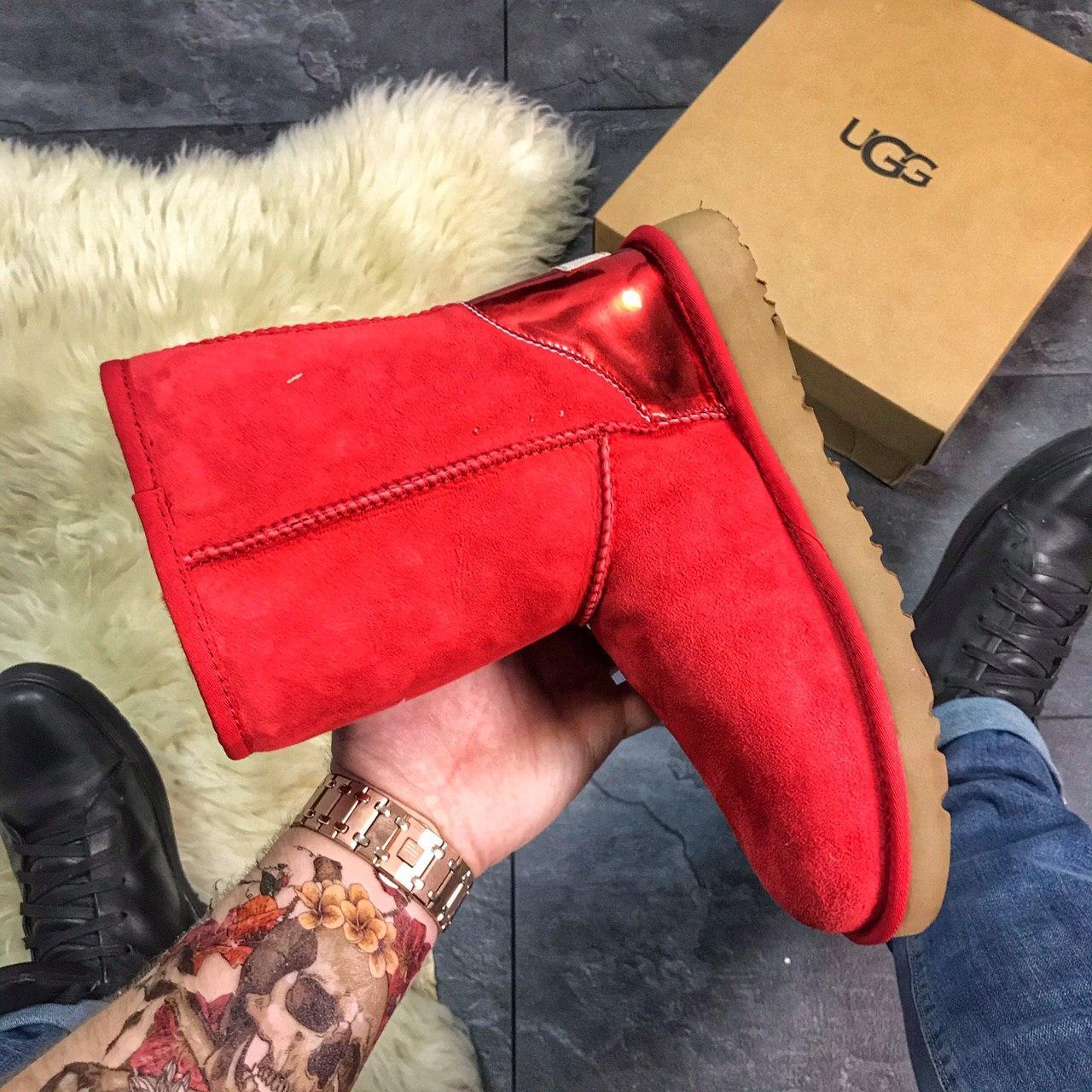 Ugg Classic Short II Leather Red 2