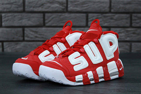 靴 SakiSupreme x Nike Air More Uptempo Кроссовки Nike Air More Uptempo x Supreme 'Suptempo