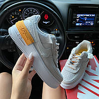 Женские кроссовки Nike Air Force 1 Shadow White Orange, женские кроссовки найк аир форс 1 шадоу