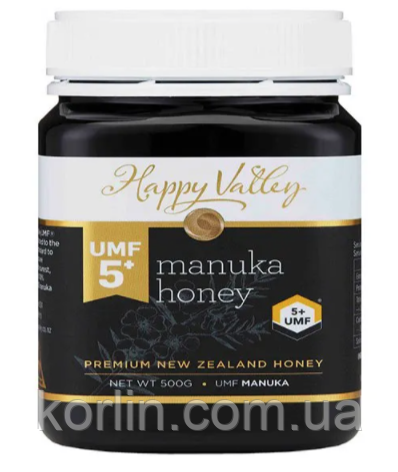 Мед Манука Manuka Honey UMF 5+ ( MGO 83 mg/kg ) Happy Valley 500 г Нова Зеландія Доставка з ЄС