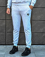 Мужские утепленные меланжевые спортивные штаны с принтом "New York"