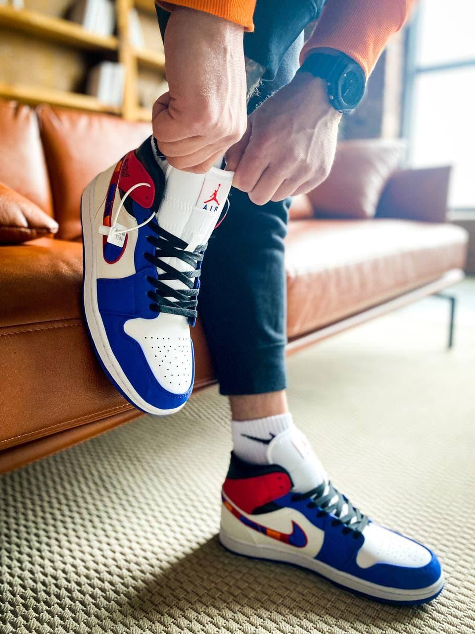 Nike Air Jordan 1 Mid Multi color Swoosh ID 1432726874