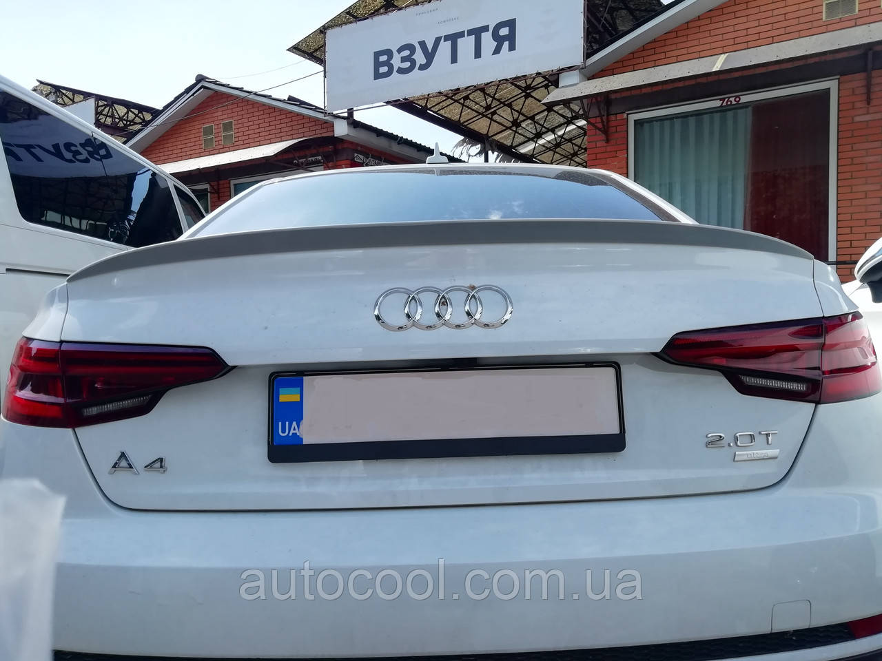 Спойлер кришки багажника Audi A4 B9 2014-2019 р.в. ABS пластик, фото 1