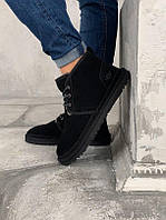 Зимові Ugg Men Neumel Black, чорні замшеві уггі мен ньюмел черевики угі Ugg Classic Short