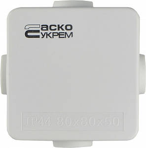 Розподільна коробка TY-RA 80x80x50 мм, АСКО-УКРЕМ, IP65 для електромонтажу, фото 3
