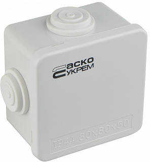 Розподільна коробка TY-RA 80x80x50 мм, АСКО-УКРЕМ, IP65 для електромонтажу, фото 2