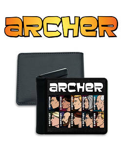 Кошелек Спецагент Арчер "Faces" / Archer Без відкидної кишені для документів