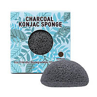Trimay Charcoal Konjac Sponge - Очищающий спонж конняку с древесным углем