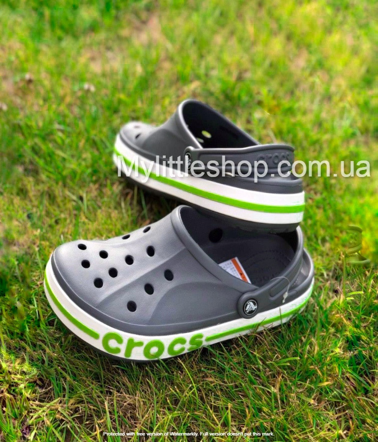 Сабо Crocs Bayaband Kids Clog 29 р 17.5-18.3 см Темно сірі 205100-025-C12 Charcoal