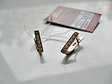 Золоті дитячі сережки з фіанітами 1.61 грама Золота 585 проби., фото 7