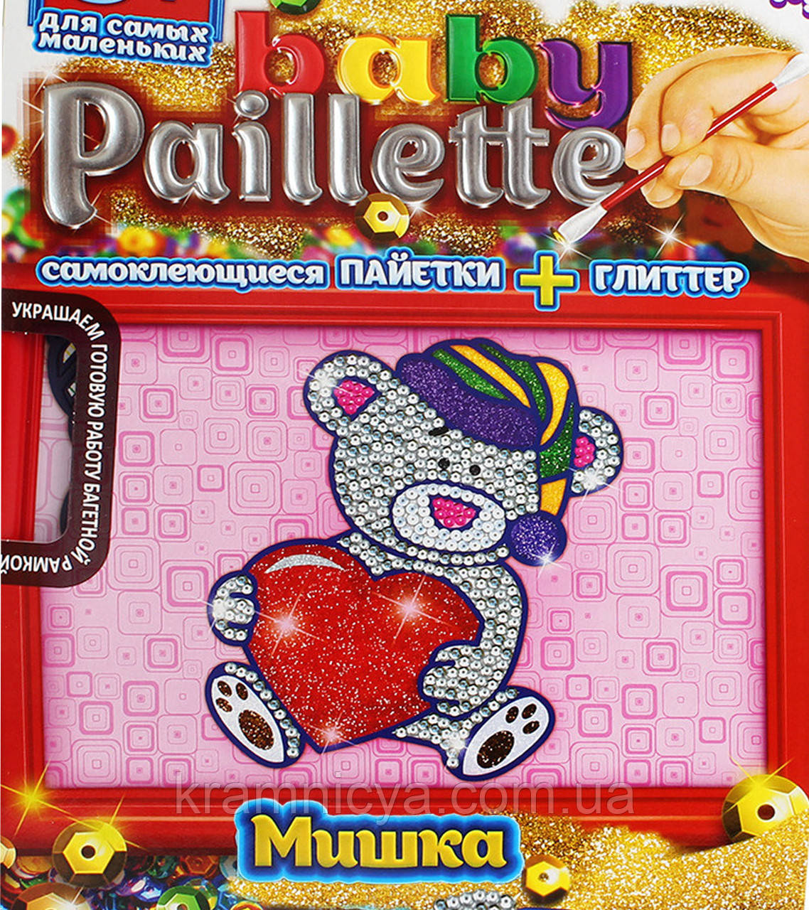 Мозаїка з паєток Baby paiellete Ведмедик (РG-01-01)