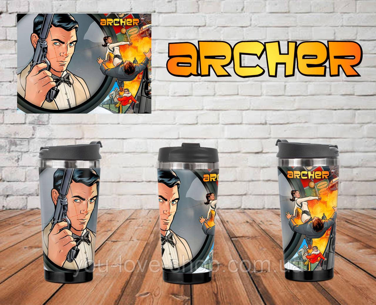 Термостакан Спецагент Арчер "Blue Eyes" / Archer