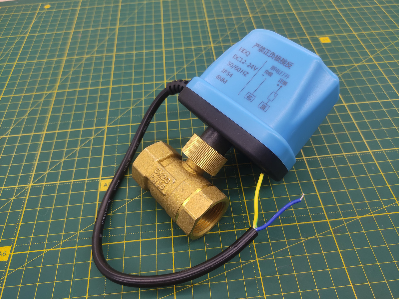 Кран кульовий 3/4 з електроприводом нормально-відкритий 12 — 24 вольти, фото 1