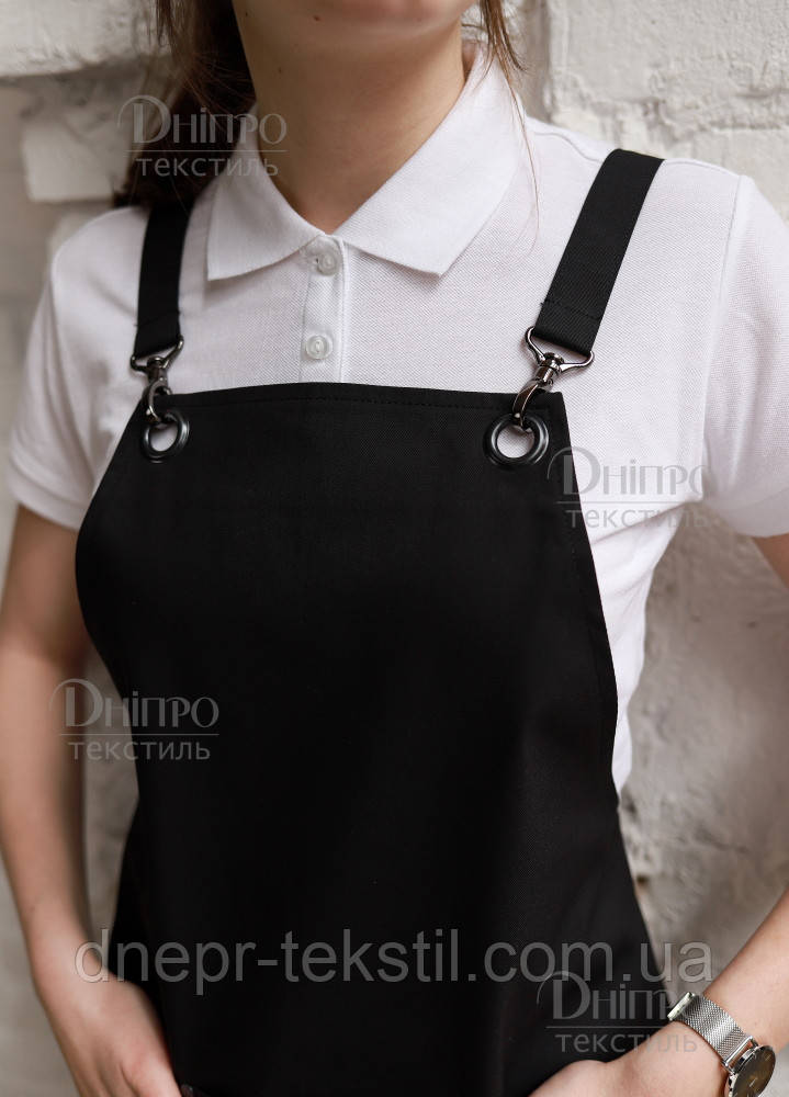 Черный фартук для барменов и официантов. Униформа для кафе и ресторанов - фото 3 - id-p1432834011