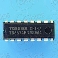 Драйвер шагового двигателя Toshiba TB6674PG DIP16