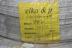 Кабель провід ППВ 3Х1.5 Elka & P (Хмельницький)