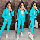 Спортивний костюм жіночий з кофтою на блискавці і звуженими штанами джоггерами (р. 42-56) 11051243, фото 2
