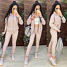 Спортивний костюм жіночий з кофтою на блискавці і звуженими штанами джоггерами (р. 42-56) 11051243, фото 3
