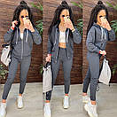 Спортивний костюм жіночий з кофтою на блискавці і звуженими штанами джоггерами (р. 42-56) 11051243, фото 7