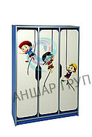 Шафа дитяча 3-місна з фігурними дверима з фотодруком "Дитячі розваги"