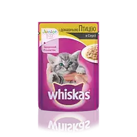 WHISKAS з домашньою птицею в соусі для кошенят, 100 г (віскас)