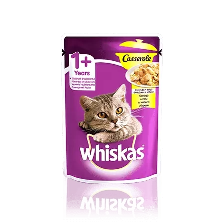 WHISKAS Casserole з куркою в желе для дорослих котів 85г (віскас)