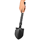 Саперна лопата складана в чохлі, Чорна/ Тактична лопата/ Туристична лопата/ Лопатка похідна, фото 2